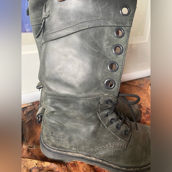 Dr.Martens Triumph 1914 boots black leather spartan fabric grip outsoles size 9 - Picture 12 of 15